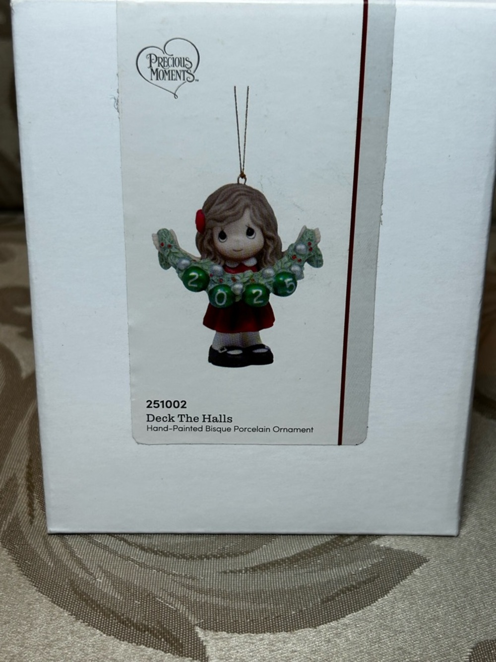 New In Box Precious Moments Deck The Halls Christmas Ornament Porcelain